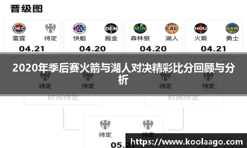 2020年季后赛火箭与湖人对决精彩比分回顾与分析